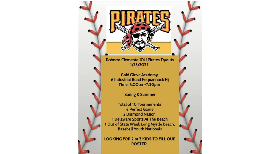 TRYOUTS FOR 10U RC PIRATES 